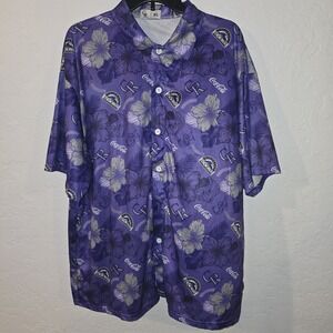 Colorado Rockies x Coca Cola Mens Shirt XL MLB Baseball Hawaiian Mascot Dinger